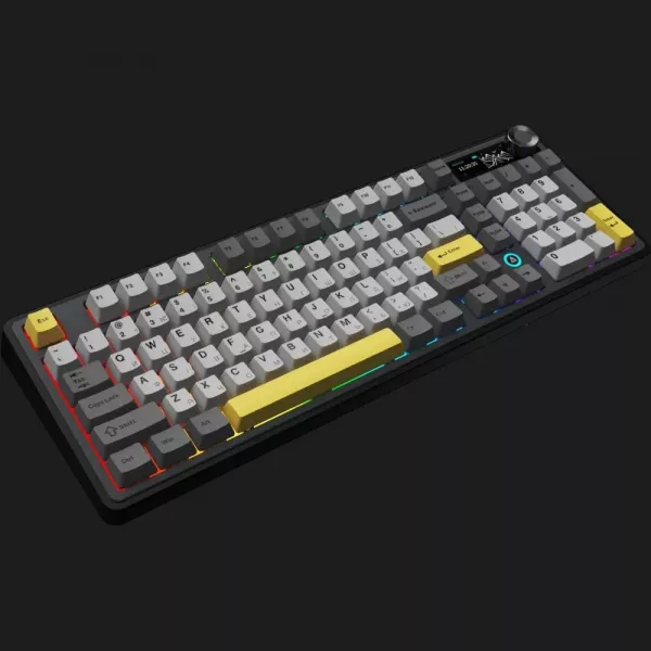Клавіатура Ajazz AK980 V2 Gift Switch V2 (Black/Gray/Yellow) (UA)