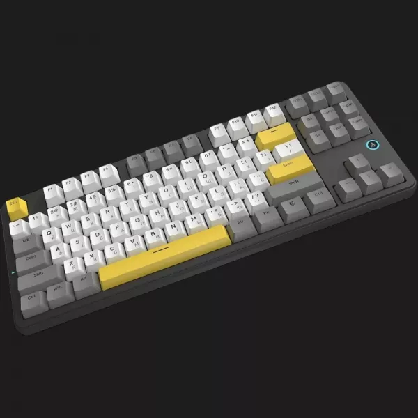 Клавіатура Ajazz AK870 V2 Flying Fish Switches (Black/Gray/Yellow) (UA)