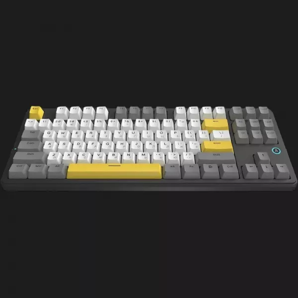 Клавіатура Ajazz AK870 V2 Flying Fish Switches (Black/Gray/Yellow) (UA)
