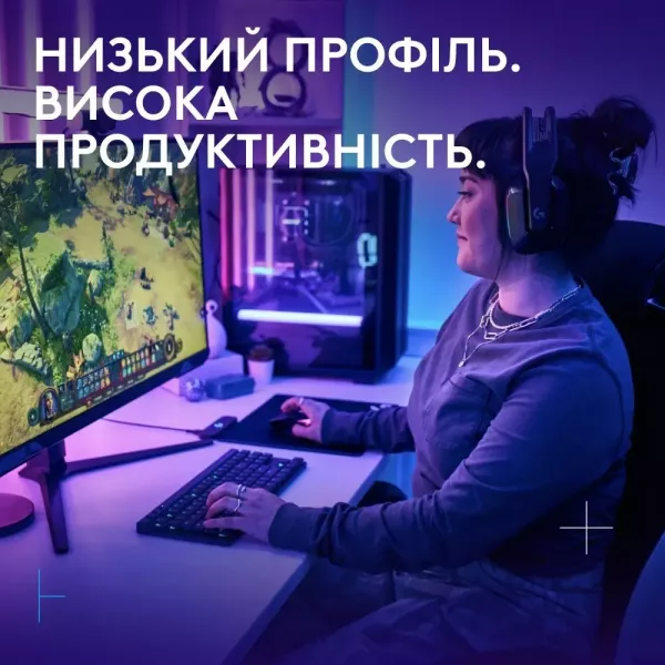 Клавіатура ігрова Logitech G515 RAPID TKL Wired Gaming (Black) (UA)