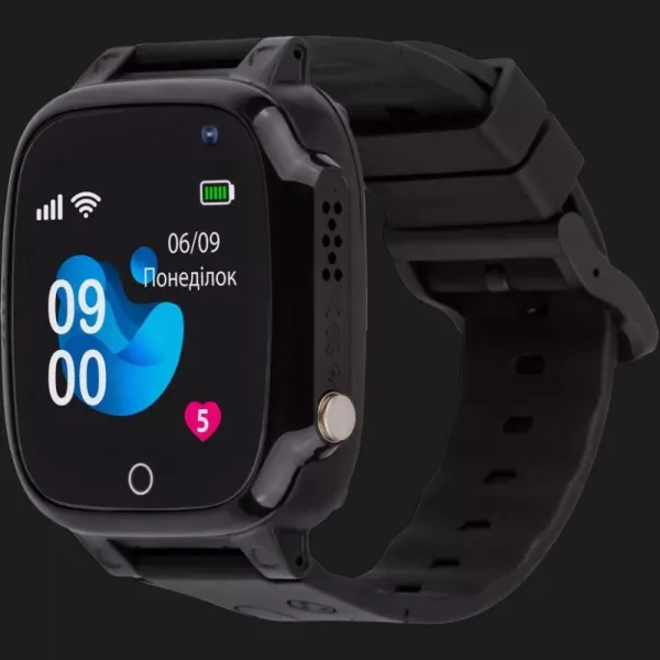 Дитячий смарт годинник AmiGo GO008 MILKY GPS WIFI (Black)