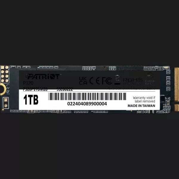 Накопичувач SSD Patriot P320 1TB NVMe PCIe 3.0 (P320P1TBM28)