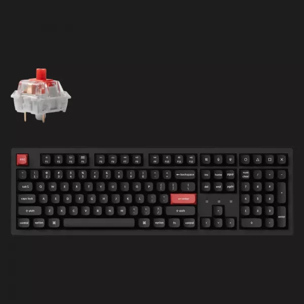 Ігрова клавіатура Keychron K10 Pro 108 Key RGB K Pro Red (Black) (K10P-B1-UA)