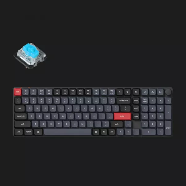 Ігрова клавіатура Keychron K17 Pro 103 Key RGB Hot-swap Gateron MX 2.0 Blue (Black) (K17P-H2-UA)
