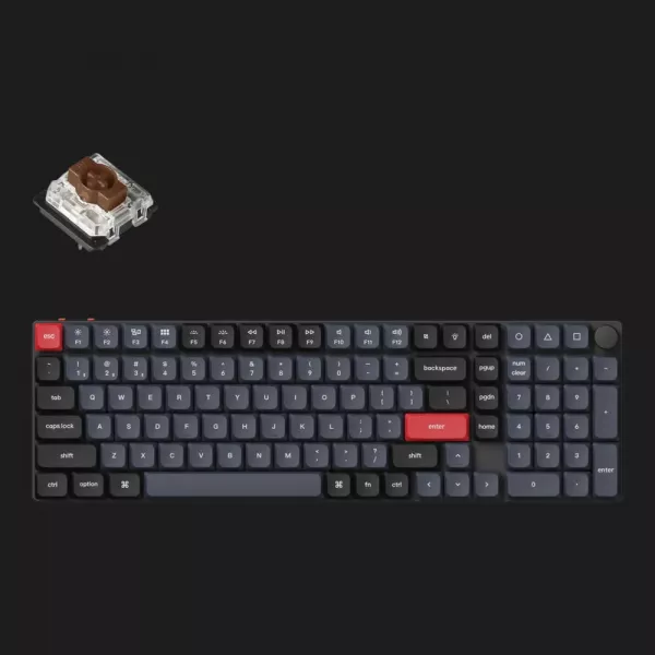 Ігрова клавіатура Keychron K17 Pro 103 Key RGB Gateron MX 2.0 Brown (Black) (K17P-B3-UA)