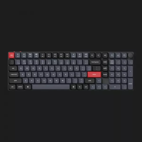 Ігрова клавіатура Keychron K17 Pro 103 Key RGB Hot-swap Gateron MX 2.0 Red (Black) (K17P-H1-UA)