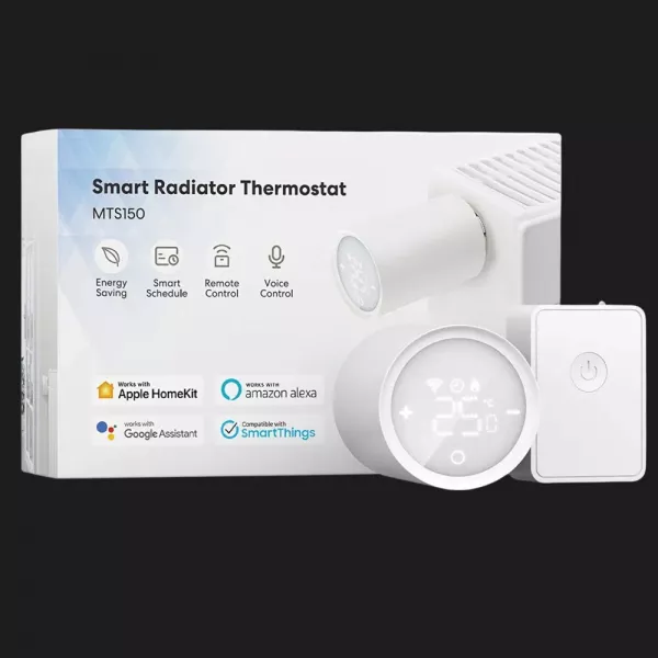 Термоголовка з хабом для радіатора Meross Smart Thermostat Valve Starter Kit (White)