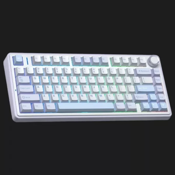 Клавіатура ігрова AULA F75 Wireless (White/Blue)