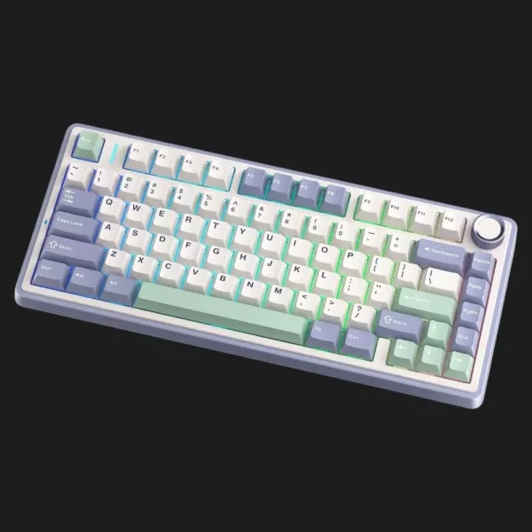 Клавіатура ігрова AULA F75 Wireless (White/Lilac)