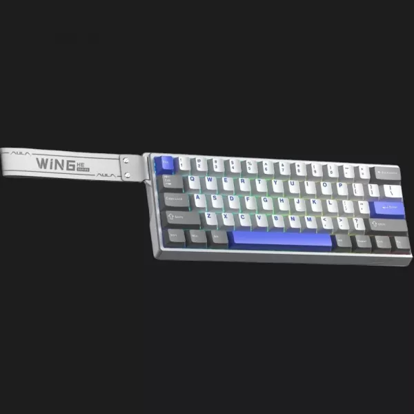 Клавіатура ігрова AULA WIN68 HE Max (White Blue) (UA)
