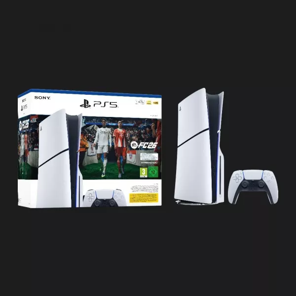 Ігрова приставка Sony PlayStation 5 Slim (BluRay) (EA SPORTS FC 26 Bundle) (1TB) (UA)