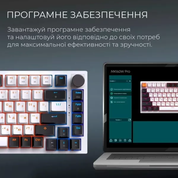 Клавіатура GamePro Asgard Valhalla (MK160W Pro) (White) (UA)